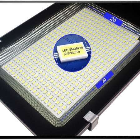 Lampa solara stradala Flippy, pentru curte sau strada, finisaj lucios, rezistent la apa, montare prin fixare, senzor lumina, baterie de litiu, IP65, lumina rece, putere 200W, autonomie 10 ore, 49 x 21 [5]