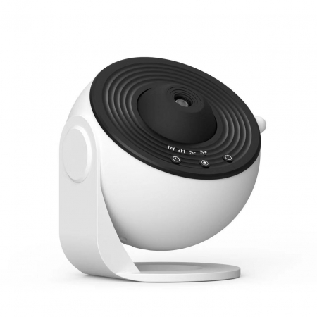 Articole petrecere - Lampa Tip Proiector Galaxie, Flippy, pentru Dormitor, Tematica Cer Instelat, Model Glob, HD, Rotire 360 de Grade, 13 Imagini, Incarcare USB, 5 W, 11.2x10.8x10.9 cm, Alb Negru