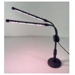 Pentru Casa si Camping - Lampa UV pentru crestere plante Flippy, conectare la retea, 10W, 2 capete, lumina alb/mov, 36 LED-uri, ajustabila pana la 60 cm