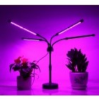 Lumina de crestere pentru plante - Lichidare Lampa UV pentru crestere plante Flippy, cu USB, 10W, 4 capete, lumina mov, 96 LED-uri, 9 nivele lumina, timer, ajustabila pana la 65 cm