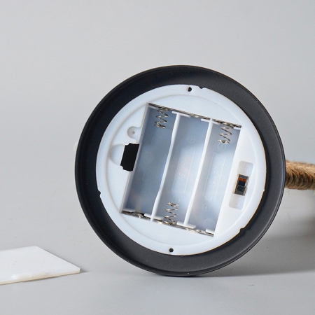 Lampa veghe Flippy, semi-luna cu glob din rattan, led, 28x15 cm, alb cald [6]