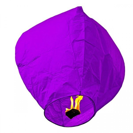 Articole petrecere - Lampion zburator, Flippy, hartie biodegradabila, Mov