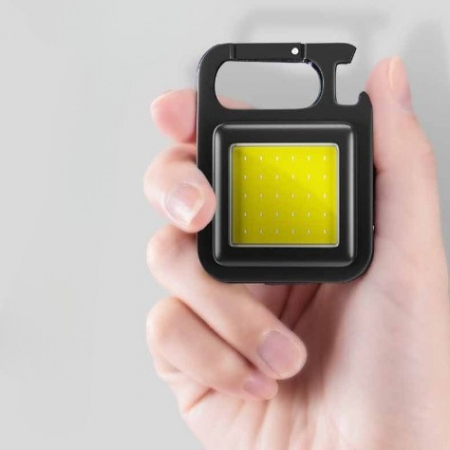 Lanterna de buzunar tip breloc, 30 LED-uri, incarcare prin usb Type C, pentru exterior, camping, alpinism, ciclism, Flippy [4]