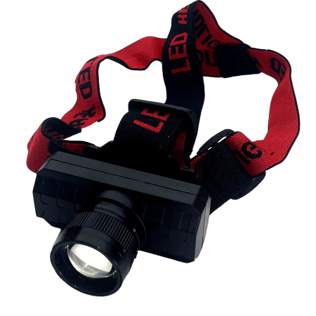 Pentru Casa si Camping - Lanterna de cap LED cu zoom, acumulator si incarcare USB V-111498 VARGO