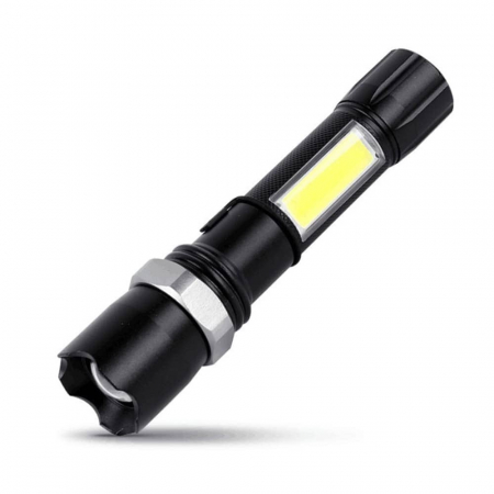 Lanterna din aluminiu LED cu zoom, acumulator si incarcare USB V-114984 VARGO [1]