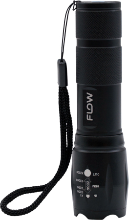 Lanterna LED aluminiu cu zoom si suport bicicleta FLOW FB-T6G [2]