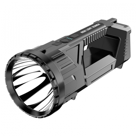 Pentru Casa si Camping - Lanterna LED, Flippy, Incarcare USB, Autonomie 8-24h, 2 Surse de Lumina, Principal si Lateral, Raza Maxima 100-200 m, COB, 5W, 23 x 10 x 10 cm, Negru