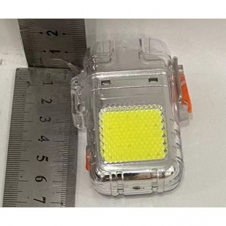 Lanterna Tip Breloc cu Bricheta, Flippy, Impermeabila, 3 Moduri Iluminare, 300 mAh, Incarcare USB-C, COB, Raza de Actiune 50 - 100 m, 7.4 x 4.9 x 1.7 cm, Argintiu [1]