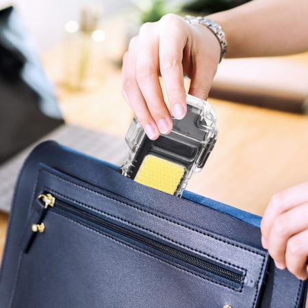 Lanterna Tip Breloc cu Bricheta, Flippy, Impermeabila, 3 Moduri Iluminare, 300 mAh, Incarcare USB-C, COB, Raza de Actiune 50 - 100 m, 7.4 x 4.9 x 1.7 cm, Gri [5]