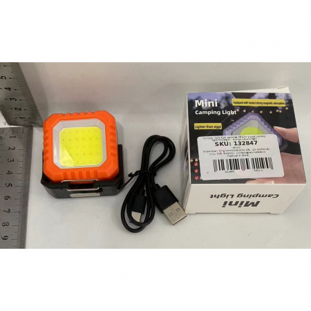 Lanterna Tip Breloc, Flippy, 5 Moduri de Luminat, Incarcare USB Tip C, 5W, Impermeabila IPX5, 500 lm, COB, Portocaliu [1]