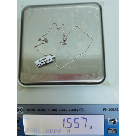 Lantisor din Argint 925, model plat rotund (ccc), 39 cm [1]
