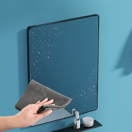 Laveta Magica din Microfibra, Flippy, pentru Stergerea Sticlei, fara Scame, Absorbanta, 20x30 cm, Gri [2]