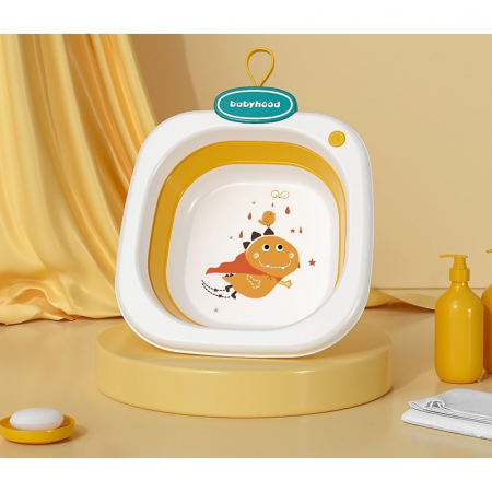Lavoar Pliabil, Flippy, pentru Copii 1-8 Ani, Model Animat, din PP+TPE, 32x29x10 cm, Portocaliu [2]
