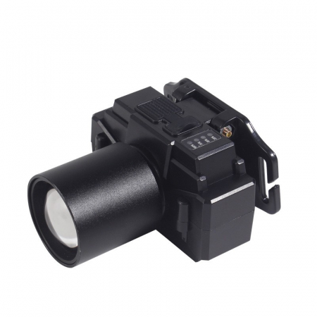 Pentru Casa si Camping - Lanterna LED de Montat pe Cap, Flippy, cu Raza Lunga de Zoom, Far Telescopic, Reglabil, Rezistent la Apa, pentru Pescuit in Aer Liber, Camping, Lumina Puternica, Lanterna, 7x4.5x6 cm, Negru