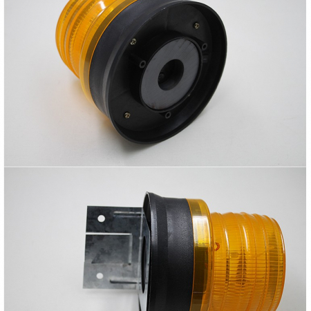 LED galben intermitent de atentionare cu incarcare solara Flippy, 1.2 V, rezistent la apa IP65, panou solar incorporat, 11.5 x 11.6 cm, galben [1]