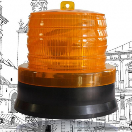 LED galben intermitent de atentionare cu incarcare solara Flippy, 1.2 V, rezistent la apa IP65, panou solar incorporat, 11.5 x 11.6 cm, galben [3]