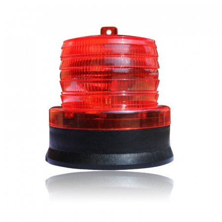 LED rosu intermitent de atentionare cu incarcare solara Flippy, 1.2 V, rezistent la apa IP65, panou solar incorporat, 11.5 x 11.6 cm, rosu [1]