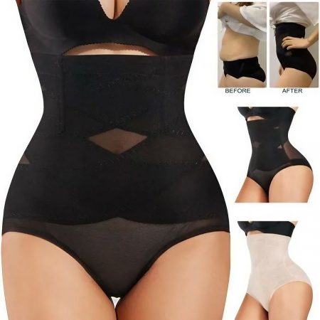 Lenjerie Modelatoare pentru Abdomen, Flippy, cu Talie Inalta si Corset, Negru, Push-Up, Marimea L [4]