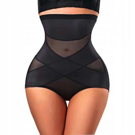 Lenjerie Modelatoare pentru Abdomen, Flippy, cu Talie Inalta si Corset, Negru, Push-Up, Marimea L [9]