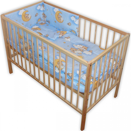 Jucarii, Copii & Bebe - Lenjerie patut Hubners Ursulet Somn Usor 4 piese albastru