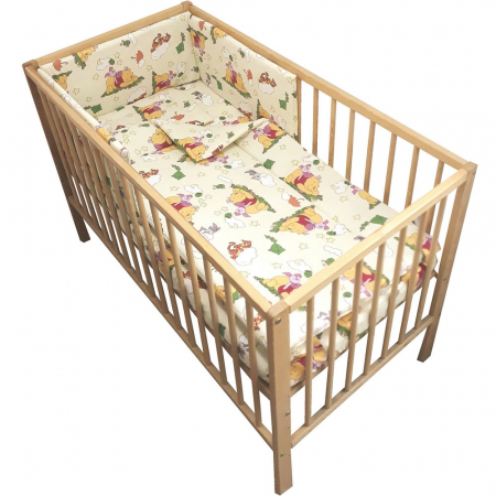 Jucarii, Copii & Bebe - Lenjerie patut Hubners Ursuletul si amicii 4 piese crem