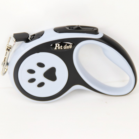 Lesa Automata Retractabila, Flippy, pentru Caini, 3m, 20 kg, ABS, Negru/Bleu, 8x12x4 cm [4]