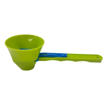 Sub 99 Lei - Lingura pentru Proteine, Flippy, Lingura cu Palnie Culisanta, Lingura Dozator pentru Lapte Praf si Suplimente, 12.5 cm, Verde