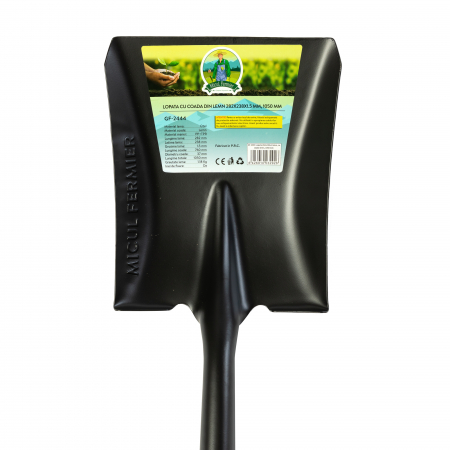 Lopata 282x238x1.5mm, cu coada lemn, 1050 mm [3]