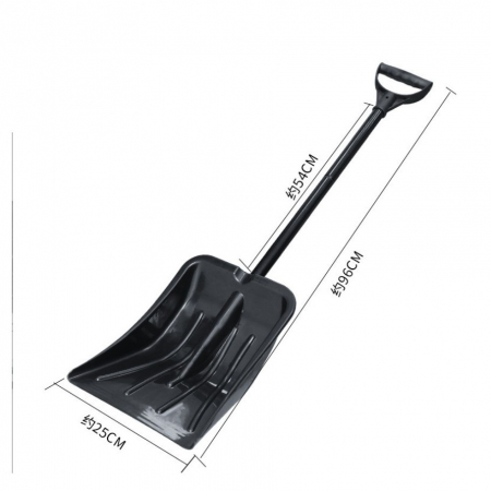 ! LICHIDARE DE STOC ! Lopata de Iarna, Flippy, pentru Deszapezire, din ABS si Aliaj de Aluminiu, Maner Detasabil, 96 x 25 x 54 cm, Negru [2]