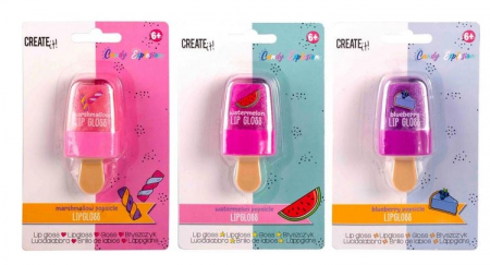 Jucarii, Copii & Bebe - Luciu de buze Create It!, forma de inghetata pe bat, diferite arome