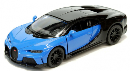 Jucarii, Copii & Bebe - Macheta metalica 1:34 Bugatti Chiron Supersport, 12 cm, Albastru