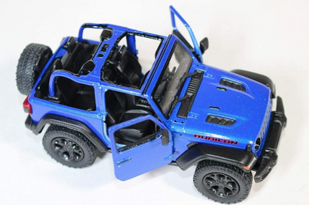 Macheta metalica 1:34 Jeep Wrangler, 12 cm, Albastru [1]
