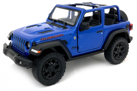 Jucarii, Copii & Bebe - Macheta metalica 1:34 Jeep Wrangler, 12 cm, Albastru