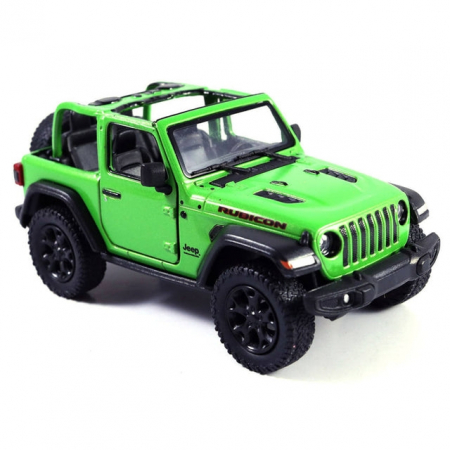 Jucarii, Copii & Bebe - Macheta metalica 1:34 Jeep Wrangler, 12 cm, Verde