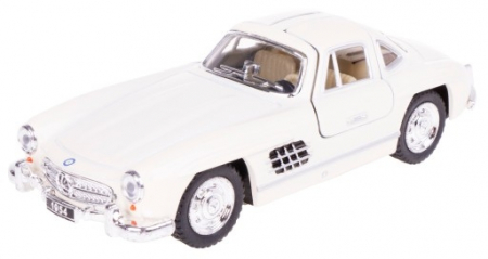 Jucarii, Copii & Bebe - Macheta Metalica 1:34 Kinsmart Mercedes-Benz 300SL 1954, Alb, 12cm