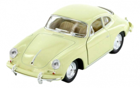 Jucarii, Copii & Bebe - Macheta metalica 1:34 Kinsmart Porsche 356B Carrera, Crem, 12cm