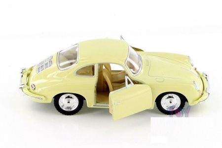 Macheta metalica 1:34 Kinsmart Porsche 356B Carrera, Crem, 12cm [1]