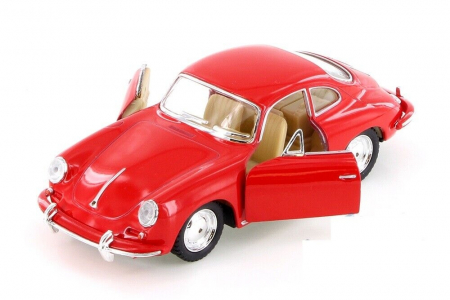 Macheta metalica 1:34 Kinsmart Porsche 356B Carrera, Rosu,12cm [1]