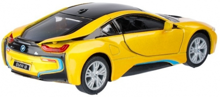 Macheta metalica Bmw i8, Kinsmart, Scara 1:36, Galben [1]