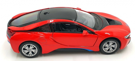 Macheta metalica Bmw i8, Kinsmart, Scara 1:36, Rosu [1]