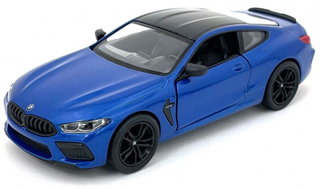 Jucarii, Copii & Bebe - Macheta metalica Bmw M8 Competition Coupe, Kinsmart, Scara 1:38, Albastru