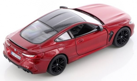 Macheta metalica Bmw M8 Competition Coupe, Kinsmart, Scara 1:38, Rosu [3]