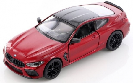 Jucarii, Copii & Bebe - Macheta metalica Bmw M8 Competition Coupe, Kinsmart, Scara 1:38, Rosu