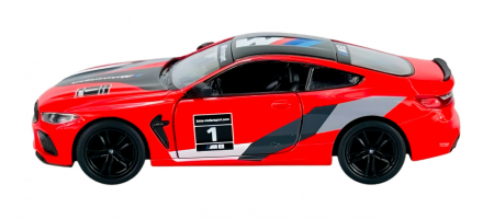 Macheta metalica Bmw M8 Competition Coupe, Livery Edition, Kinsmart, Scara 1:38, Rosu [1]