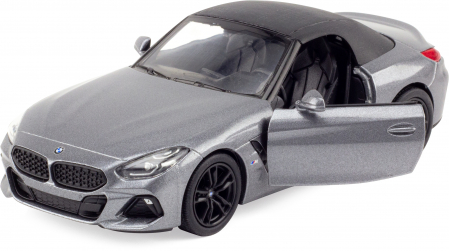 Macheta metalica Bmw Z4, Kinsmart, Scara 1:34, Gri [2]