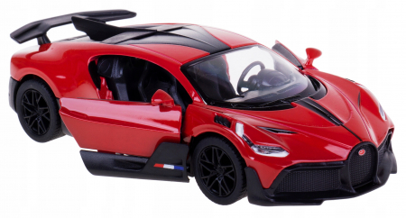 Jucarii, Copii & Bebe - Macheta metalica Bugatti Divo 1:34 Kinsmart, Rosu, 12 cm