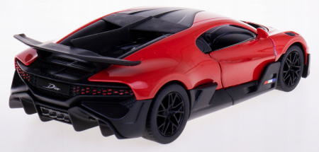 Macheta metalica Bugatti Divo 1:34 Kinsmart, Rosu, 12 cm [2]
