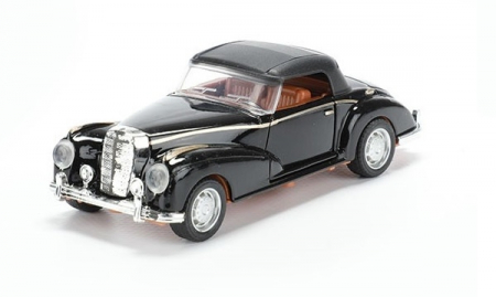 Jucarii, Copii & Bebe - Macheta metalica clasica pull back, 12 cm, Negru, Toi-Toys