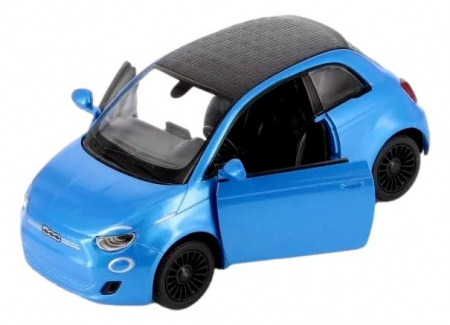 Macheta metalica Fiat 500e, Kinsmart, Scara 1:28, Albastru [1]