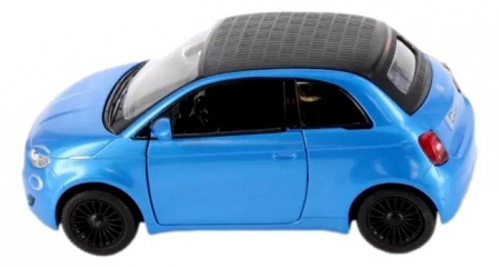 Macheta metalica Fiat 500e, Kinsmart, Scara 1:28, Albastru [2]